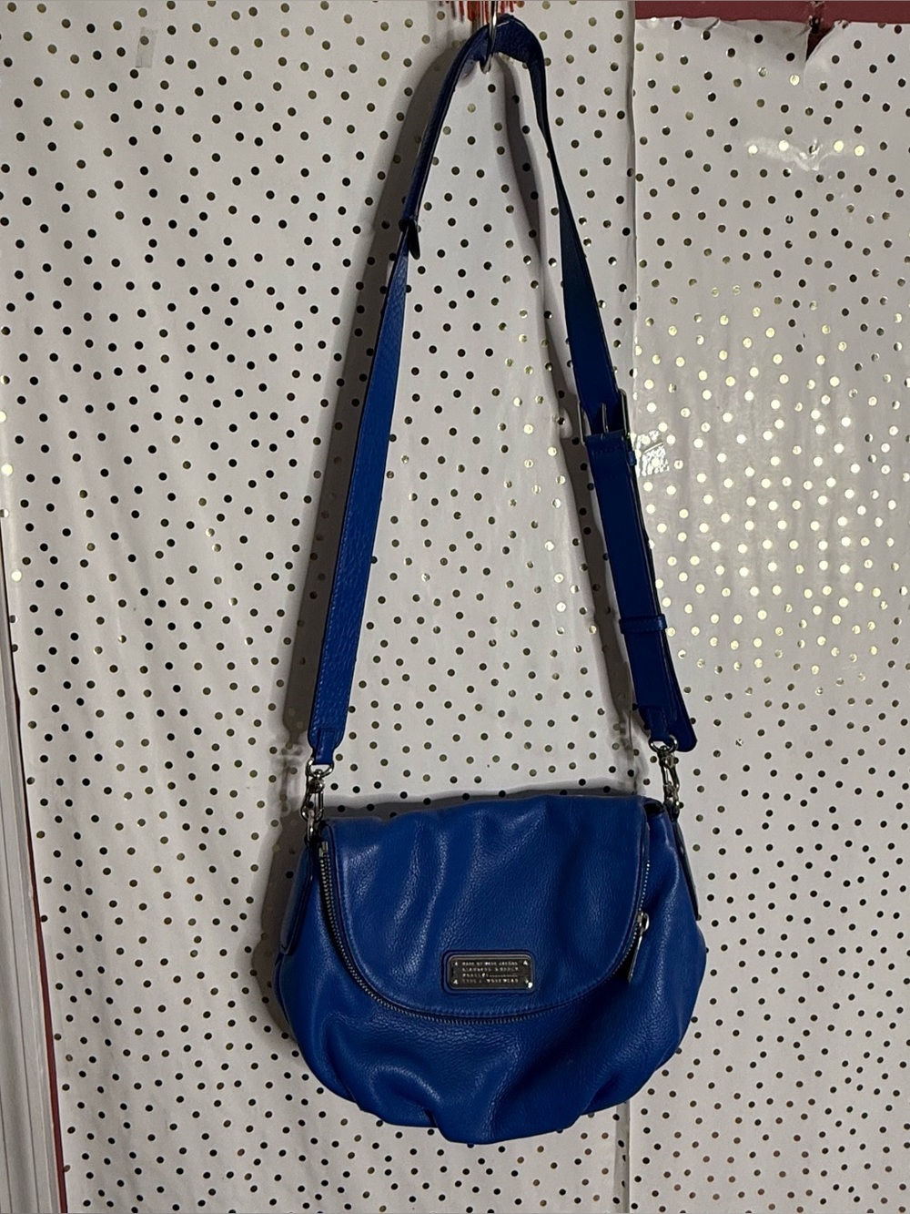 Marc Jacobs Royal Blue Leather Crossbody Bag